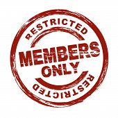 stock photo of member  - An illustrated red stamp symbolizing a member area - JPG 