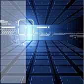 picture of future  - blue 3D futuristic background - JPG 