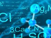 picture of science  - 3d rendered illustration of science formulas and molecules - JPG 