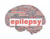 pic of neurology  - Epilepsy symbol concept isolated on white - JPG 
