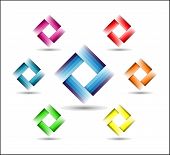 pic of rectangle  - Color Rectangle Symbol on white background  - JPG 