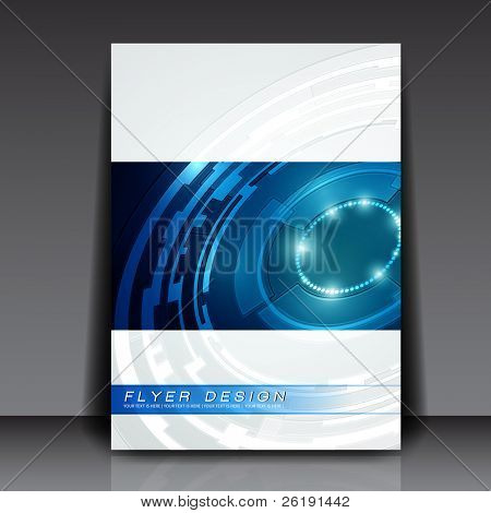 Picture or Photo of Technology Vector Flyer Design - EPS10 Background