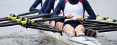 pic of team  - Rowing team at the start of a regatta - JPG 