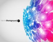 pic of warp  - EPS10 3D Abstract fly hexagon shapes vector background - JPG 