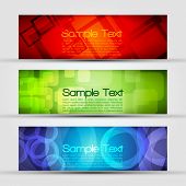 image of earth  - EPS10 Set of Three Header Vector Design - JPG 