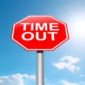 foto of time  - Illustration depicting a roadsign with a time out concept - JPG 
