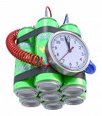 pic of time  - 3D concept with time bomb and energy drink - JPG 