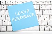image of feedback  - Feedback mesage on keyboard - JPG 