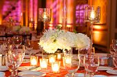 picture of setting  - Table setting at a luxury wedding reception
 - JPG 