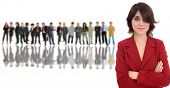 picture of group  - business woman in front of a group of people - JPG 