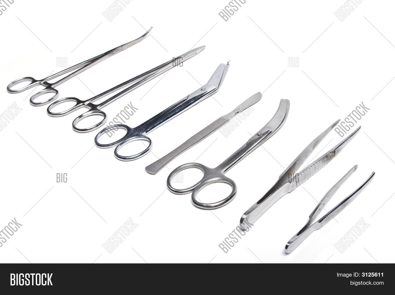 Surgical Tools Scalpel, Forceps, Clamps, Scissors Stock Photo & Stock