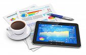 pic of business concept  - Mobility business office paperwork and finance concept - JPG 