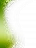 picture of over white  - Green waves over white background - JPG 