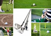 image of golf  - Collection of eight golf related images horizontal - JPG 