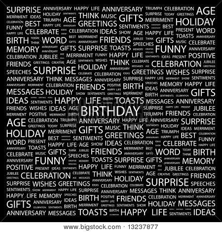 black birthday background