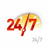 foto of hours  - The vector illustration of 24 - JPG 