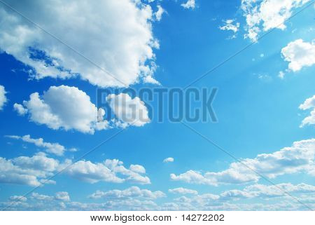Picture or Photo of Blue sky background with tiny clouds