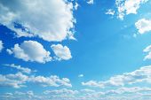 picture of blue sky  - Blue sky background with tiny clouds - JPG 