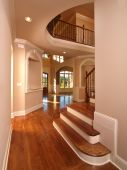 image of interior  - Model Luxury Home Interior Hallway with stairs on right - JPG 