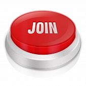 stock photo of incorporate  - 3d rendered illustration of the word join on a white background with reflection - JPG 