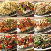 stock photo of food  - Collection of asian food dishes - JPG 