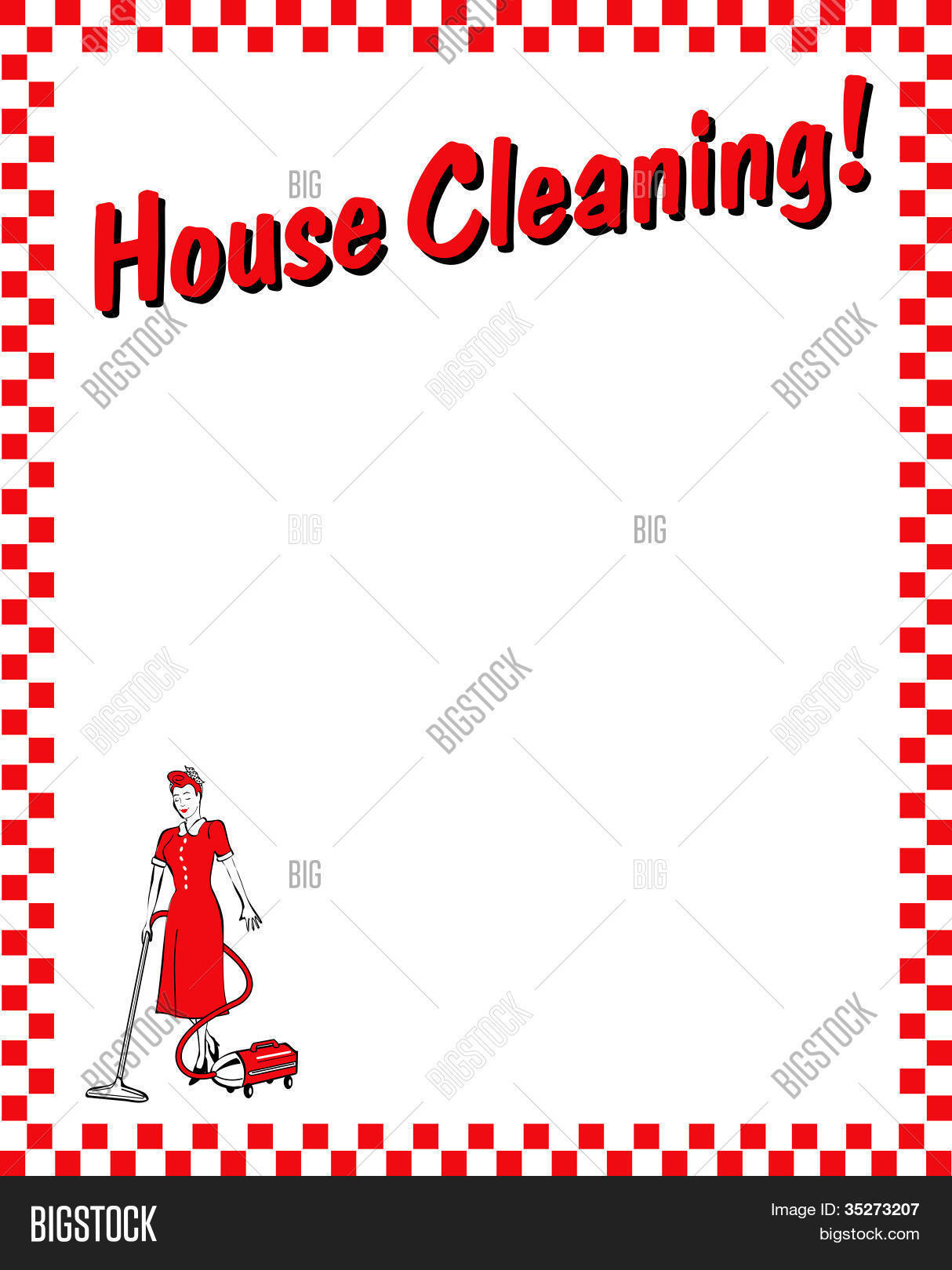 House Cleaning Border Background Vector & Photo Bigstock