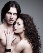 foto of glamorous  - glamorous portrait of a pair of vampire lovers - JPG 