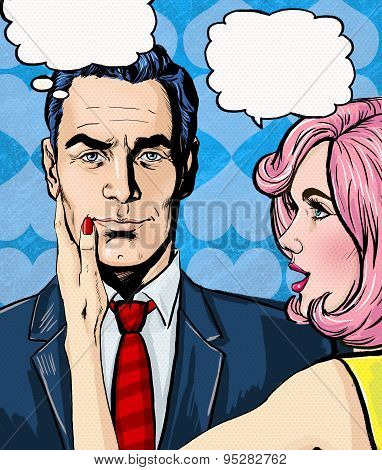 pop art couple conversation love couple pop art love poster id 95282762