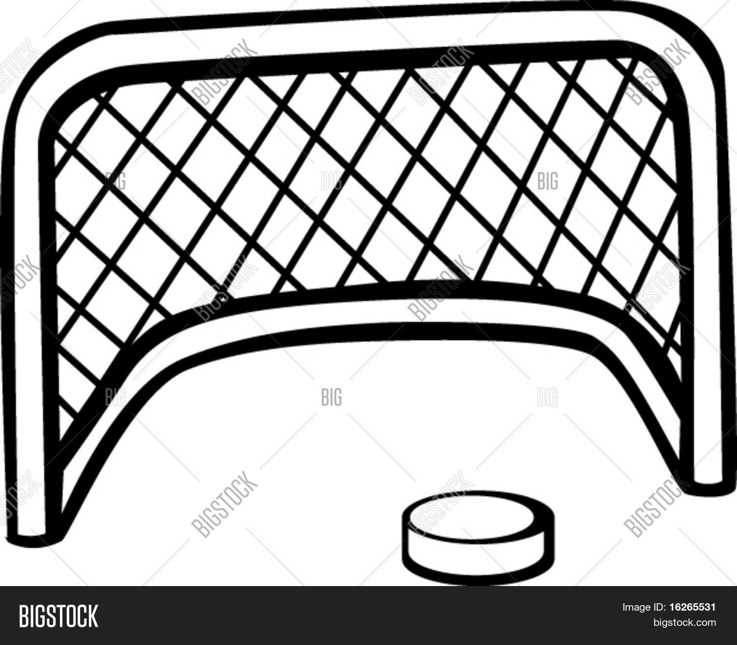 Hockey Puck Goal Net Vector & Photo Bigstock