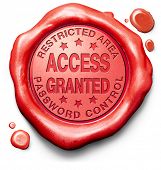 picture of member  - access granted entrance password accepted control safety and security restricted area members only red label icon or stamp - JPG 
