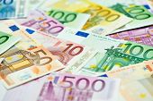 foto of currency  - European currency money euro banknotes bill - JPG 