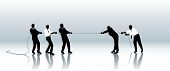 foto of business concept  - illustration of competitive battle between business people - JPG 