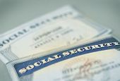 picture of security  - A closeup of US Social Security cards - JPG 