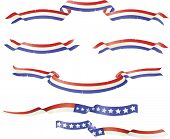 picture of american  - Patriotic American flag theme banners ribbons - JPG 