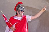 foto of fraternity  - Fraternity student in a centurian costume for the Canada Day festivities in Ottawa - JPG 