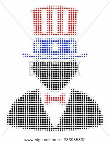 Poster: American Uncle Sam Halftone Vector