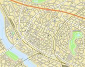 image of map  - Editable vector map of a generic city with no names - JPG 
