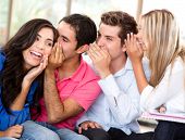 foto of group  - Group of students gossiping at the university - JPG 