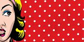 picture of woman  - retro woman comics style - JPG 