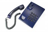 stock photo of cord  - Corded landline telephone - JPG 