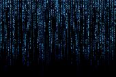 picture of matrix  - blue matrix background computer generated - JPG 
