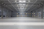 pic of industrial  - Large modern empty storehouse - JPG 