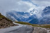 picture of pass  - Road in Himalayas - JPG 