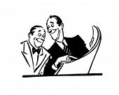 foto of newspaper  - Two Men Reading Newspaper  - JPG 