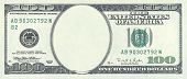 image of bill  - Blank hundred dollar bill - JPG 