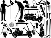 picture of golf  - Illustration of golf set isolated on white - JPG 