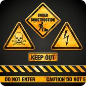 picture of transportation  - Ggrungy danger signs - JPG 