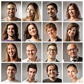 foto of people  - Composition of smiling people - JPG 