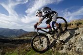 picture of competition  - Rider in action at Freestyle Mountain Bike Session - JPG 