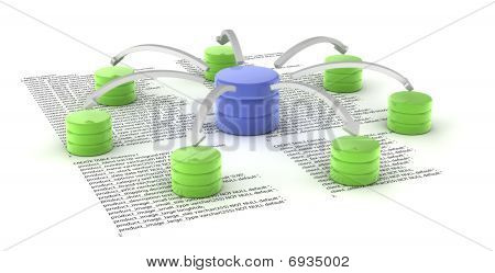 Picture or Photo of A set of databases as concept for redundancy and data distribution